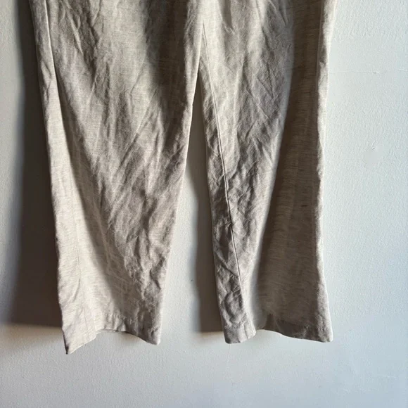 Aritzia Wilfred Sz 4 Effortless Linen Cream Tailored Office Pants - Picture 6 of 13
